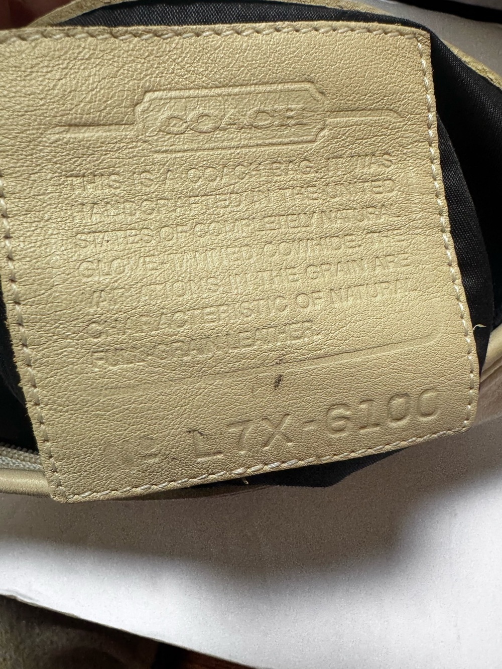 COACH Vintage ‘90s Citrine Satin Leather Hobo Shoulder Bucket Bag L7X6100 Silver - Picture 10 of 16